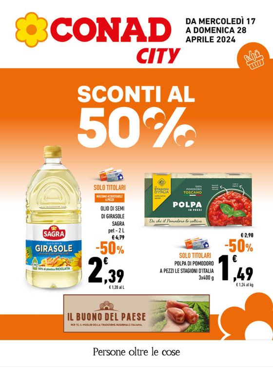 Volantino Conad City a San Cipriano Picentino | Sconti fino al 50% | 17/4/2024 - 28/4/2024