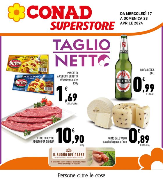 Volantino Conad Superstore a Carlentini | Taglio netto  | 17/4/2024 - 28/4/2024