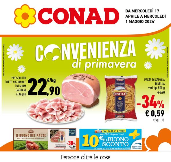 Volantino Conad a Parma | Convenienza di primavera | 17/4/2024 - 1/5/2024