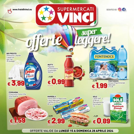 Volantino Supermercati Vinci a Messina | Super offerte | 15/4/2024 - 28/4/2024
