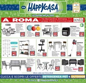 Volantino Happy Casa Store a Roma | Un mondo per la casa | 17/4/2024 - 5/5/2024