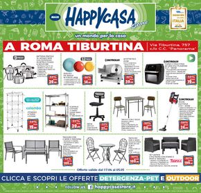 Volantino Happy Casa Store a Roma | Un mondo per la casa | 17/4/2024 - 5/5/2024