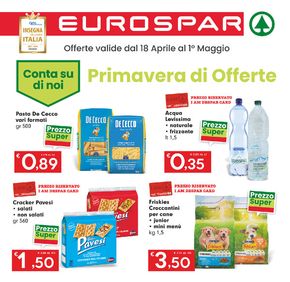 Volantino Eurospar a Pinerolo | Primavera di offerte | 18/4/2024 - 1/5/2024