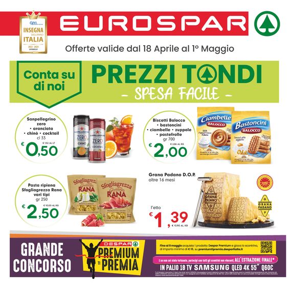 Volantino Eurospar a Casorate Primo | Prezzi Tondi | 18/4/2024 - 1/5/2024
