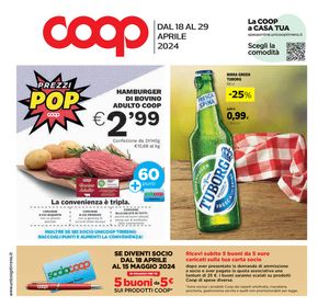 Offerte di Iper e super a Cecina | Prezzi pop in Coop | 18/4/2024 - 29/4/2024