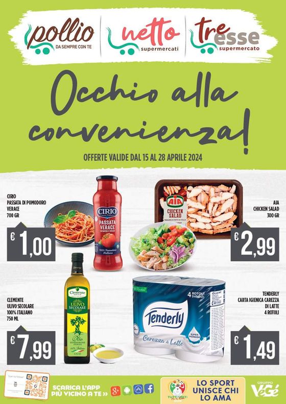 Volantino Supermercato Pollio a Sorrento | Occhio alla convenienza | 15/4/2024 - 28/4/2024