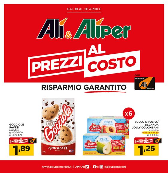 Volantino Alì e Alìper a Vigonza | Prezzi al costo | 18/4/2024 - 28/4/2024