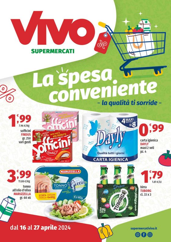 Volantino Vivo Supermercati a Scalea | Indice | 16/4/2024 - 27/4/2024