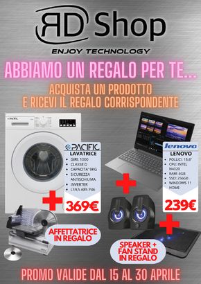 Offerte di Elettronica a Lentini | Promo in RD Shop | 16/4/2024 - 30/4/2024