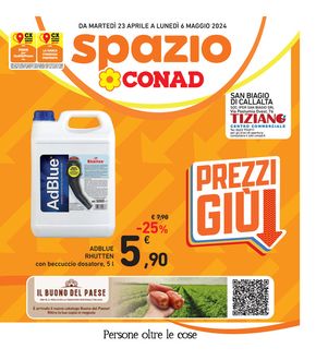 Volantino Spazio Conad a Ponzano Veneto | Prezzi giù | 23/4/2024 - 6/5/2024