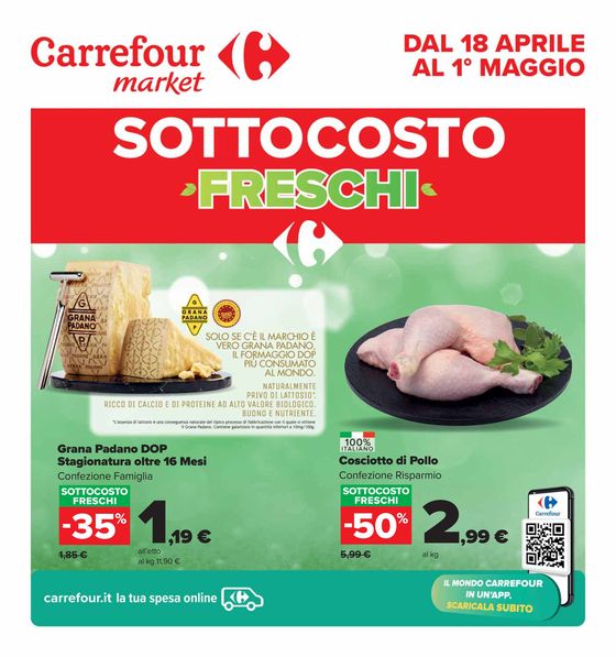 Volantino Carrefour Market a Guidonia Montecelio | Sottocosto freschi | 18/4/2024 - 1/5/2024