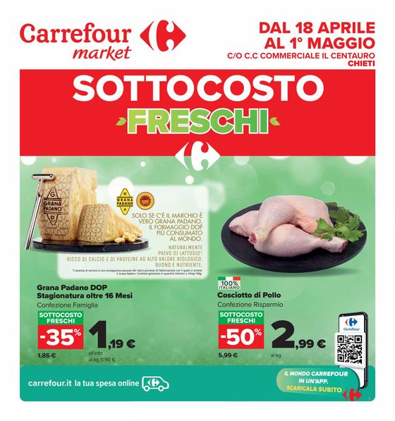 Volantino Carrefour Market a Chieti | Sottocosto freschi | 18/4/2024 - 1/5/2024