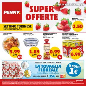 Offerte di Discount a Settimo Torinese | Tutto a 1 euro 1.5 euro 2 euro 2.5 euro in PENNY | 24/4/2024 - 5/5/2024