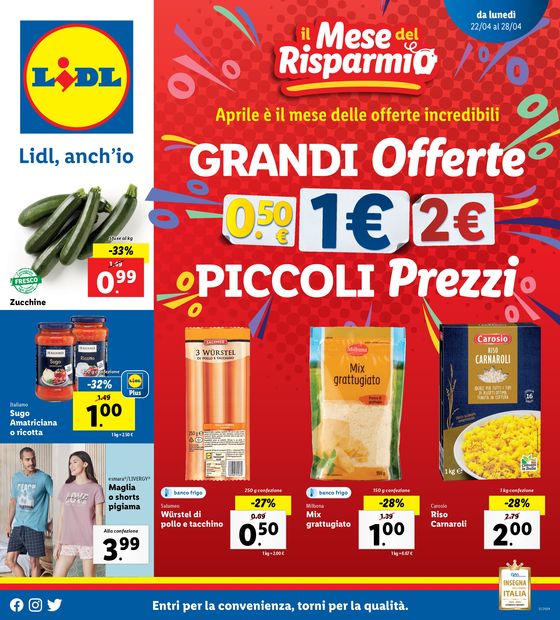 Volantino Lidl a Milano | Grandi offerte piccoli prezzi | 22/4/2024 - 28/4/2024