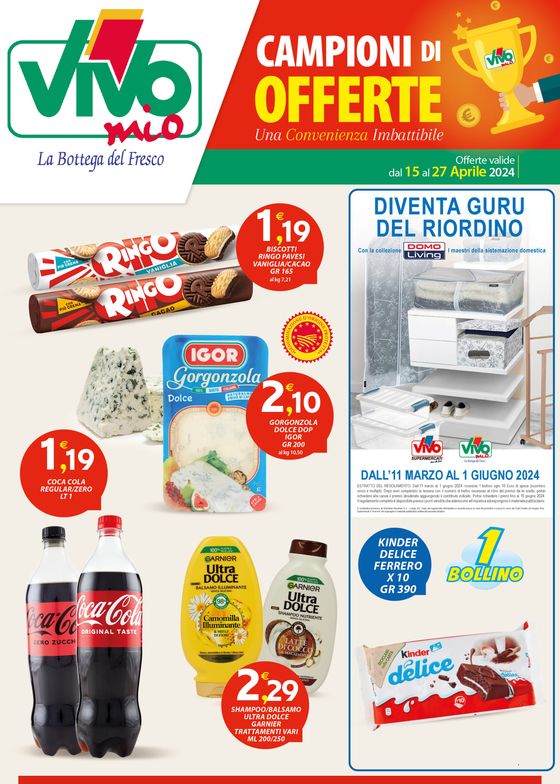Volantino Vivo Supermercati a Oliena | Campioni di offerte | 17/4/2024 - 27/4/2024