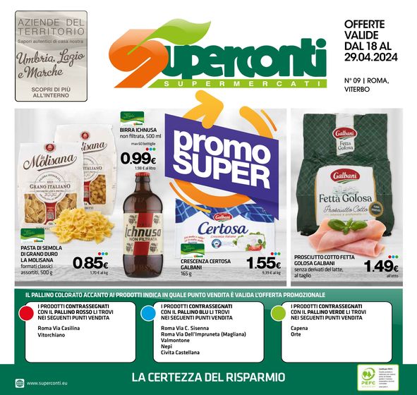 Volantino Superconti a Civita Castellana | Promo super | 17/4/2024 - 29/4/2024