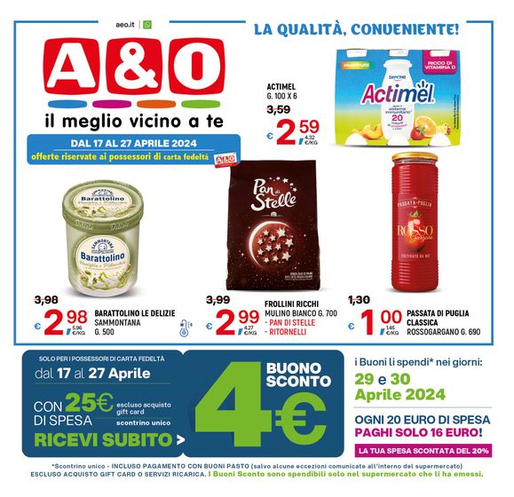 Volantino A&O a Giovinazzo | La qualità, conveniente! | 17/4/2024 - 27/4/2024