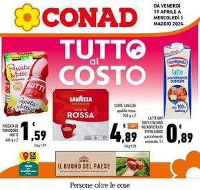 Volantino Conad a Pescara | Tutto al costo | 19/4/2024 - 1/5/2024