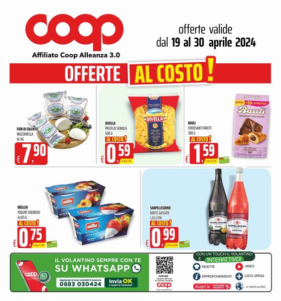 Volantino Coop a Casarano | Offerte Al costo! | 19/4/2024 - 30/4/2024