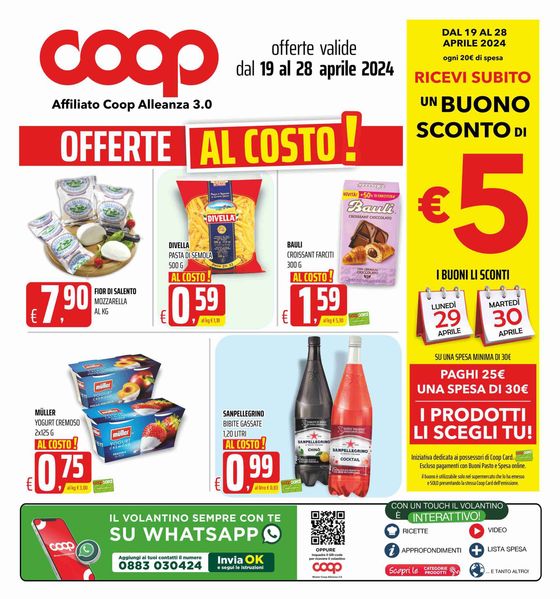 Volantino Coop a Ugento | Offerte Al costo! | 19/4/2024 - 28/4/2024