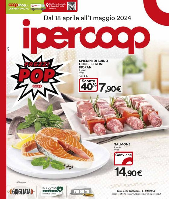 Volantino Ipercoop a Pinerolo | Prezzi pop | 18/4/2024 - 1/5/2024