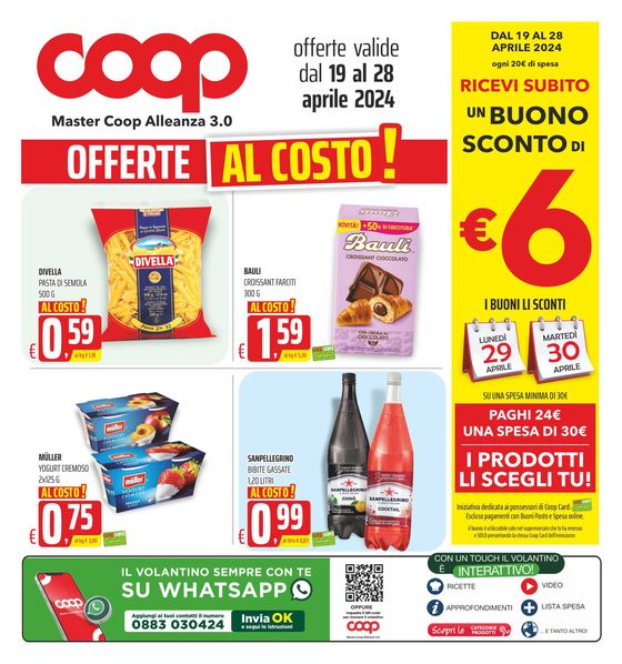 Volantino Coop | Offerte Al costo! | 19/4/2024 - 28/4/2024