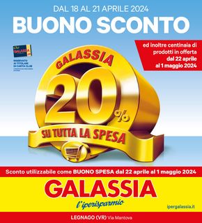 Volantino Galassia a Lonigo | Buono sconto 20% | 18/4/2024 - 1/5/2024