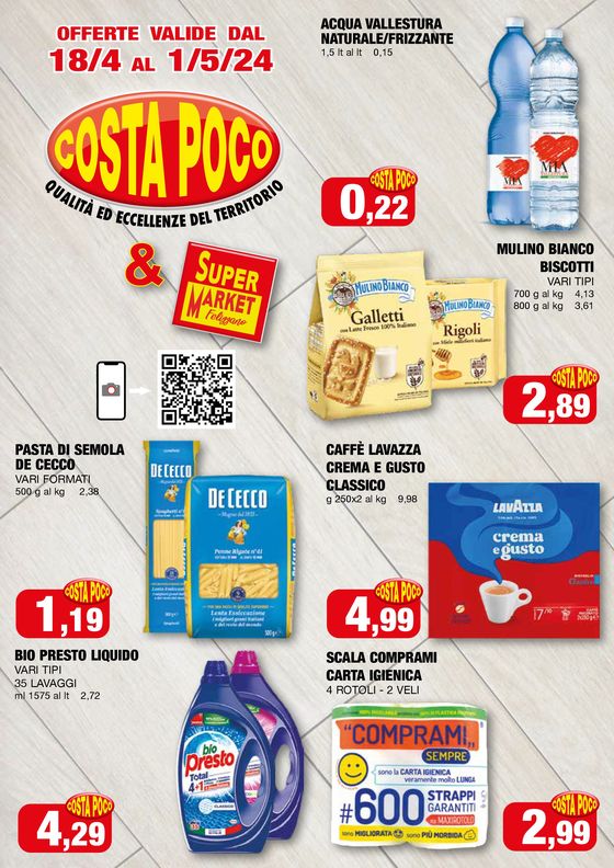 Volantino Supermercati Costa Poco a Castellazzo Bormida | Offerte | 18/4/2024 - 1/5/2024