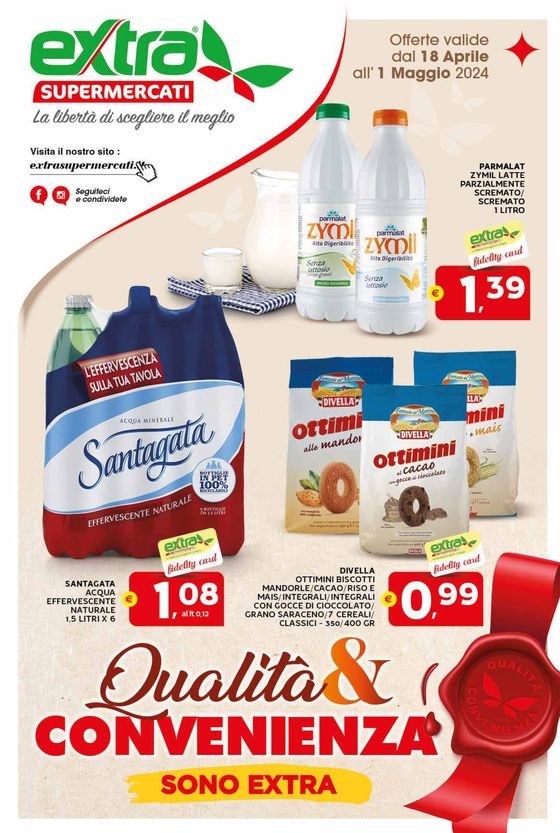 Volantino Extra Supermercati a Mugnano del Cardinale | Qualita & convenienza | 18/4/2024 - 1/5/2024