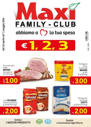 Volantino Maxì Family a Arcade | 1,2,3 euro | 18/4/2024 - 1/5/2024