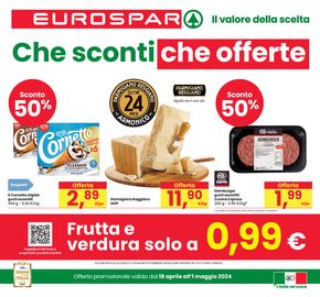 Volantino Eurospar a Santarcangelo di Romagna | Che sconti che offerte | 18/4/2024 - 1/5/2024
