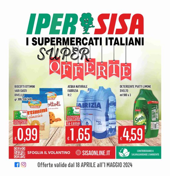 Volantino IperSisa a Gizzeria | Super offerte | 18/4/2024 - 1/5/2024