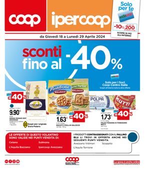 Volantino Coop a Scoppito | Sconti fino al 40% | 18/4/2024 - 29/4/2024