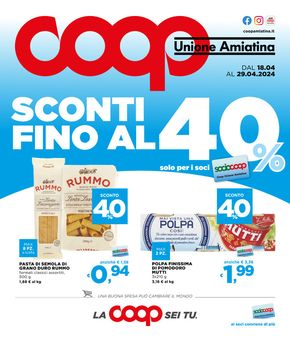 Volantino Coop a Cascina | Sconti fino al 40% | 18/4/2024 - 29/4/2024