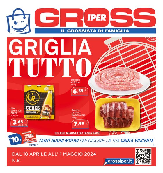 Volantino Gross Iper a Biella | Griglia tutto | 18/4/2024 - 1/5/2024