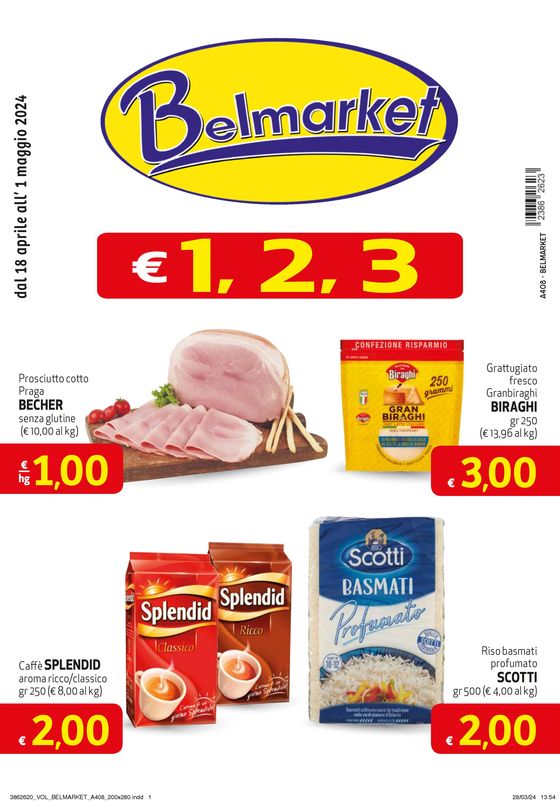 Volantino Belmarket | 1,2,3 euro | 18/4/2024 - 1/5/2024