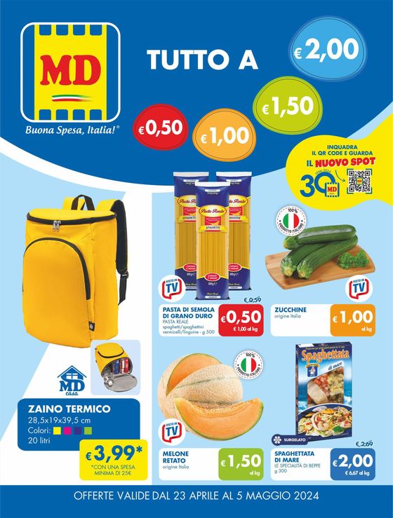 Volantino MD a Modena | Tutto a 0.50 € 1.00€ 1.50€ 2.00€ | 23/4/2024 - 5/5/2024