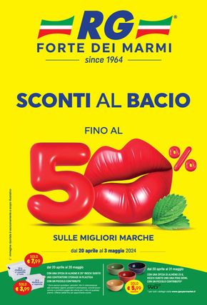 Volantino RG Supermarket a Forte dei Marmi | Sconti al bacio fino al 50% | 20/4/2024 - 3/5/2024