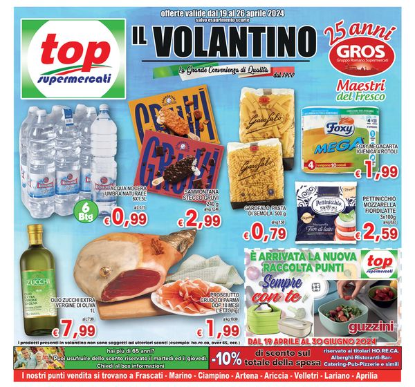 Volantino Top Supermercati a Frascati | Il volantino | 19/4/2024 - 26/4/2024