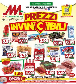 Volantino MA Supermercati a Ladispoli | Prezzi Invincibili | 19/4/2024 - 26/4/2024