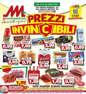 Volantino MA Supermercati a Roma | Prezzi invincibili | 19/4/2024 - 26/4/2024