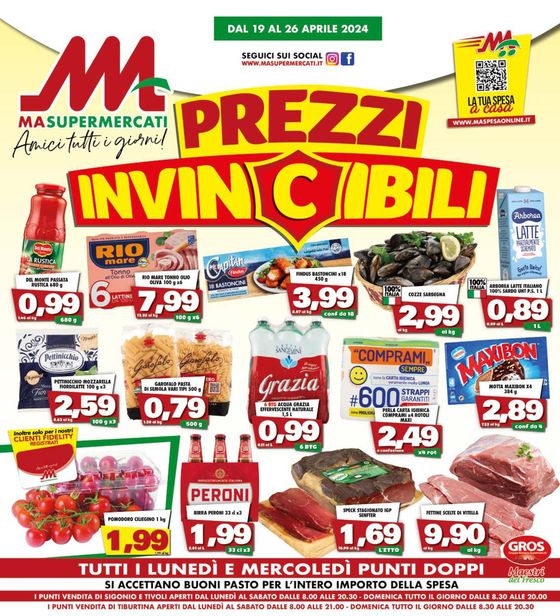 Volantino MA Supermercati a Tivoli | Prezzi invincibili | 19/4/2024 - 26/4/2024