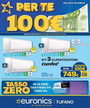 Offerte di Elettronica a Acerra | Per te 100 euro  in Euronics | 19/4/2024 - 29/4/2024