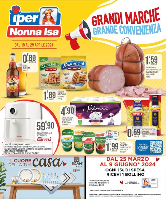 Volantino Iper Nonna Isa a Alghero | Grandi marche , grande convenienza | 19/4/2024 - 29/4/2024