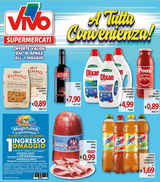 Volantino Vivo Supermercati a Spoleto | A tutta convenienza! | 19/4/2024 - 1/5/2024