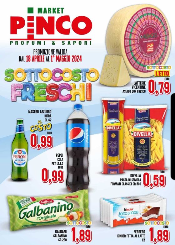 Volantino Market Pinco a Sorrento | Sottocosto | 22/4/2024 - 1/5/2024