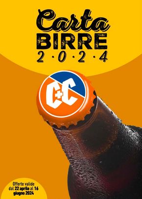 Volantino C+C | Carta birre 2024 | 22/4/2024 - 16/6/2024