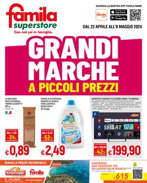 Volantino Famila Superstore a Castelnuovo del Garda | Grandi marche | 22/4/2024 - 8/5/2024