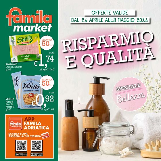 Volantino Famila Market a San Mauro Pascoli | Risparmio e qualita  | 24/4/2024 - 8/5/2024