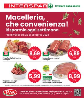 Volantino Interspar | Macelleria, che convenienza! | 22/4/2024 - 28/4/2024